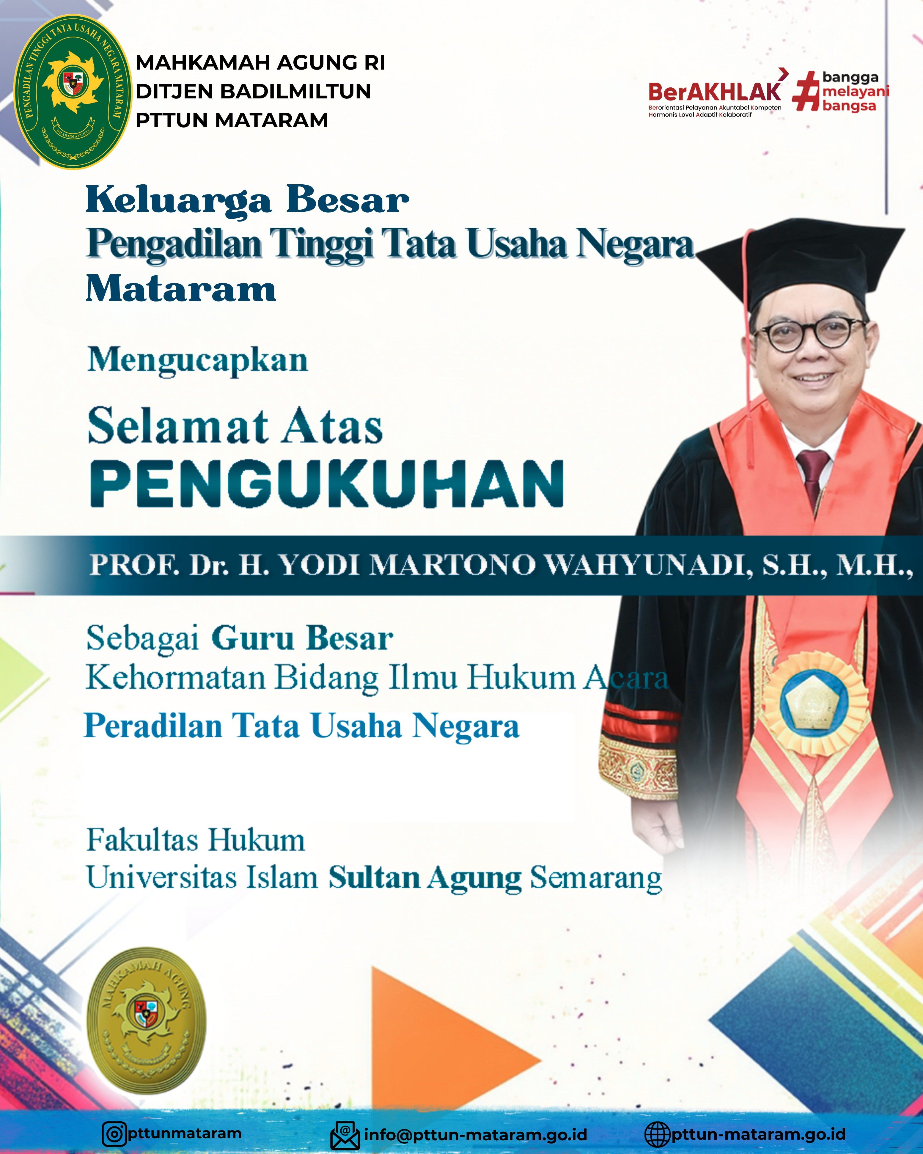 ucapan pengukuhan dari pttun mataram 1